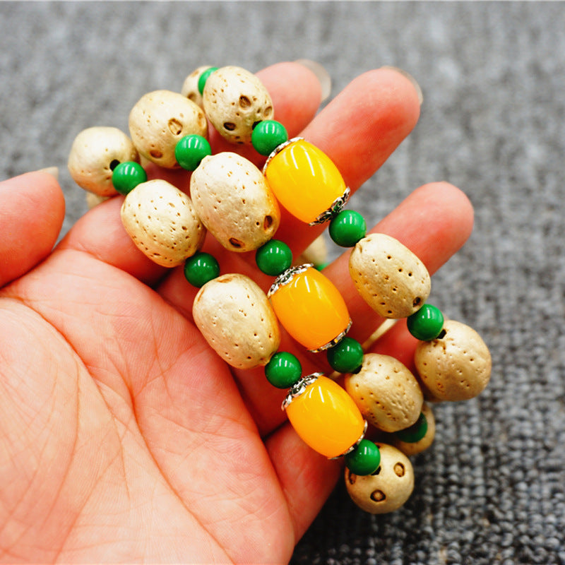 Wholesale Five Eyes and Six Links Bodhi Seed Buddha Beads Bracelet
